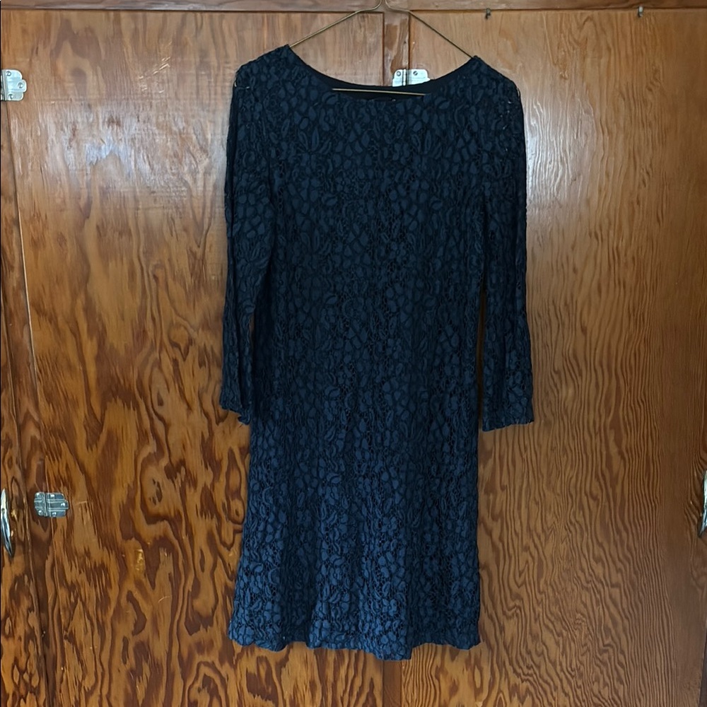 Blue Long Sleeve Dress